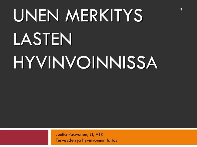 5. Unien Merkitys Suomessa